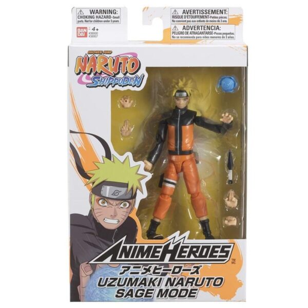 Jointed Figure Naruto Anime Heroes - Uzumaki Naruto Sage Mode 17 cm - Image 3