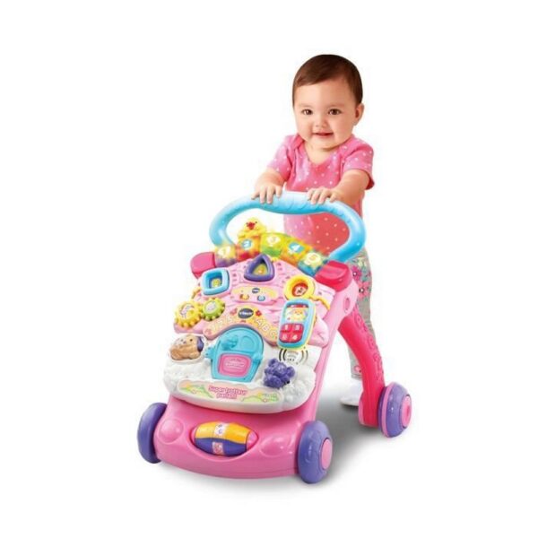 Tricycle Vtech Super Trotteur Parlant 2 En 1 Rose Pink - Image 3