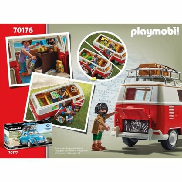 Vehicle Playset Playmobil 70176 Volkswagen T1 Bus Red - Image 5