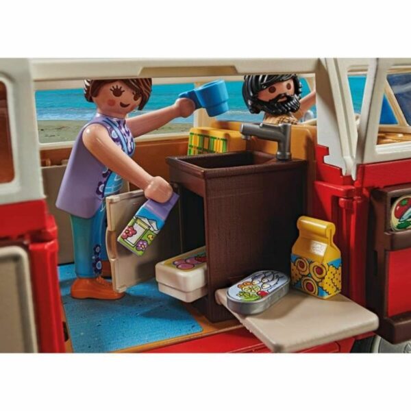 Vehicle Playset Playmobil 70176 Volkswagen T1 Bus Red - Image 3
