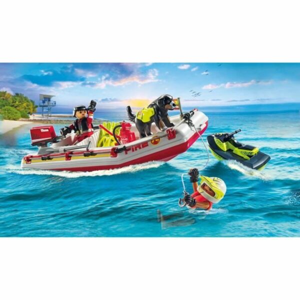 Playset Playmobil Action Heroes - Fireboat and Water Scooter 71464 52 Pieces - Image 6