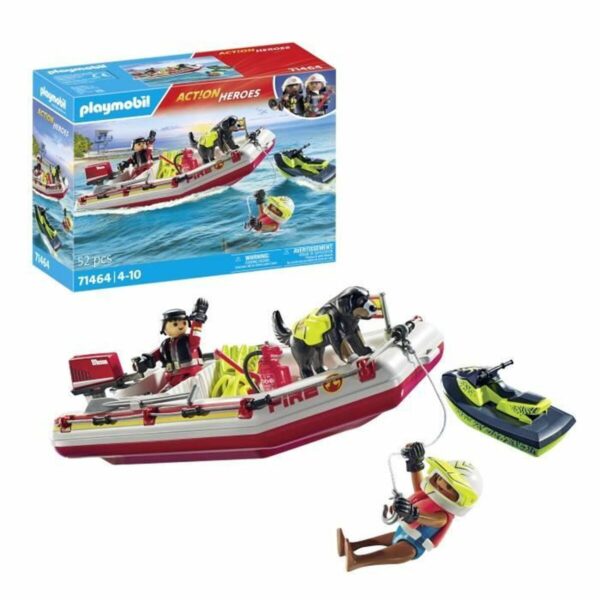 Playset Playmobil Action Heroes - Fireboat and Water Scooter 71464 52 Pieces - Image 2
