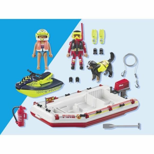 Playset Playmobil Action Heroes - Fireboat and Water Scooter 71464 52 Pieces - Image 3