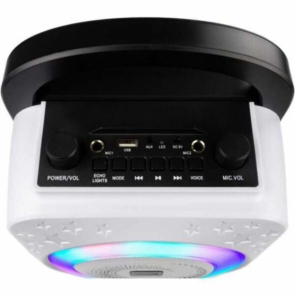 Bluetooth Speaker with Karaoke Microphone RockJam Disco Light RJPS150-BK - Image 3