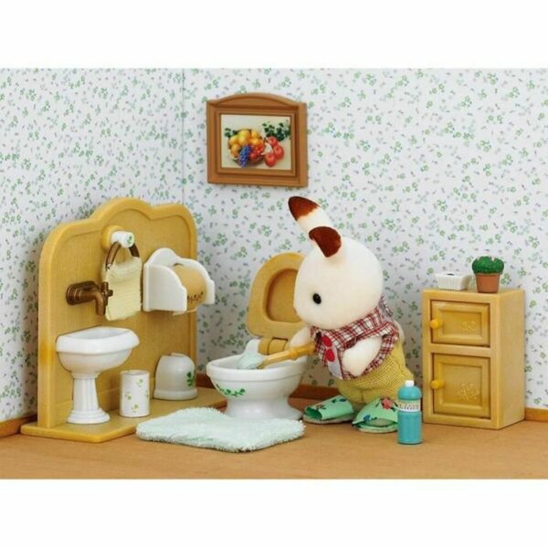 Action Figure Sylvanian Families Chocolate Rabbit and Toilet Set - Image 2