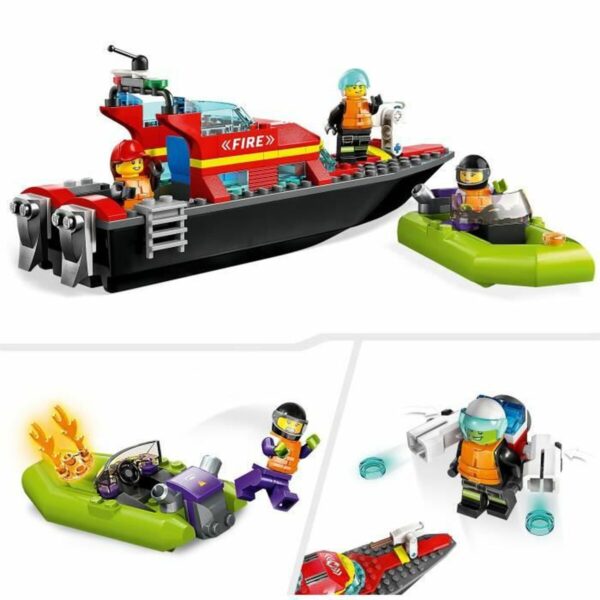 Playset Lego City 60373 The firefighters' rescue boat Multicolour 144 Pieces - Image 4