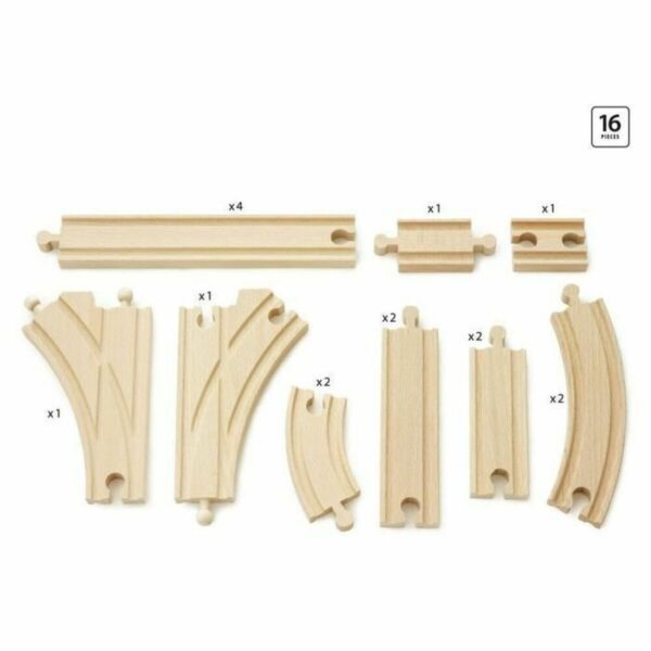 Train track Brio Intermediate Evolution Set Wood 16 Pieces - Image 3