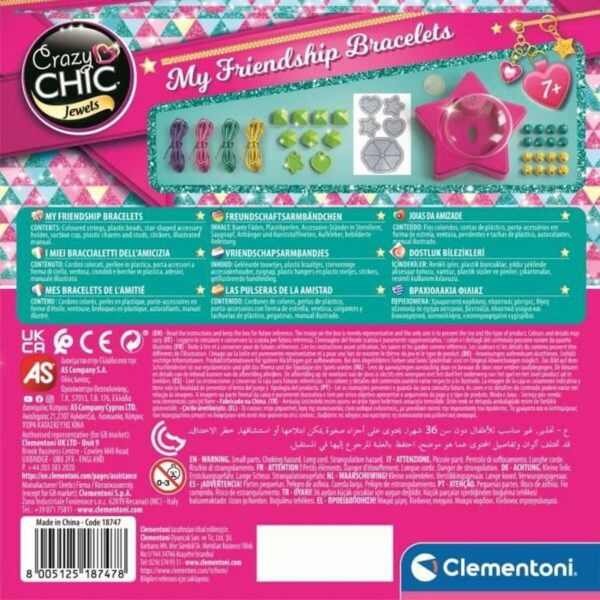 Bracelet Making Kit Clementoni Friendship bracelet creation box Plastic - Image 6