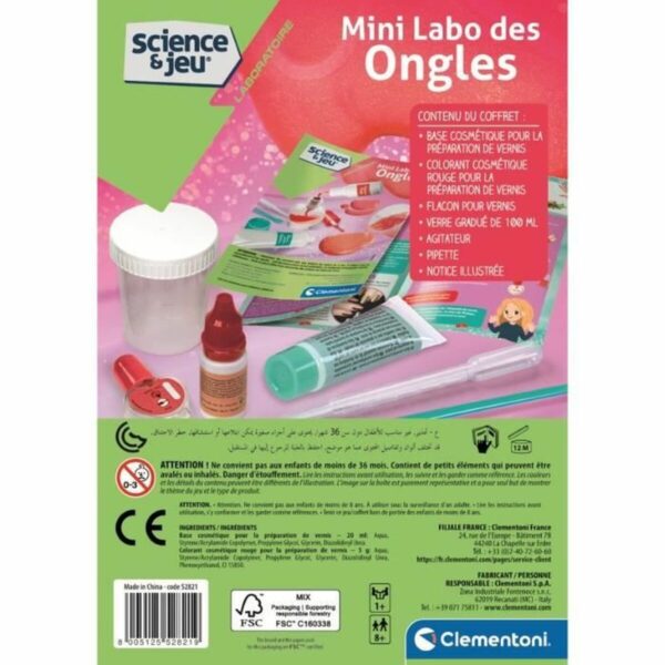 Craft Game Clementoni Mini Nail Lab Create your own nail polish (FR) - Image 5