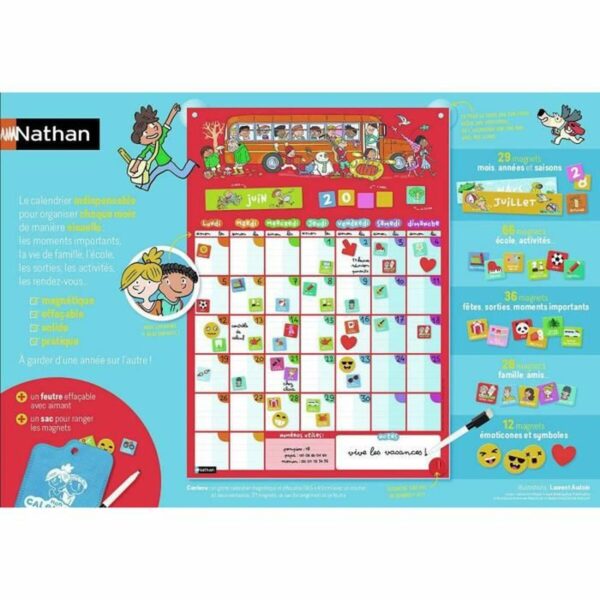 Board game Nathan My Perpetual Magnetic Calendar (FR) - Image 2