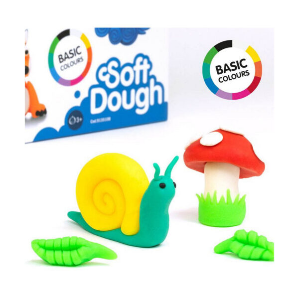 Modelling Clay Game Milan Soft dough 913510B Yellow Blue Multicolour 85 g Vegetable (10 Units) - Image 2