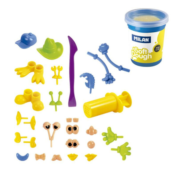 Creative Modelling Clay Game Milan Funny Faces (33 Pieces) - Image 4