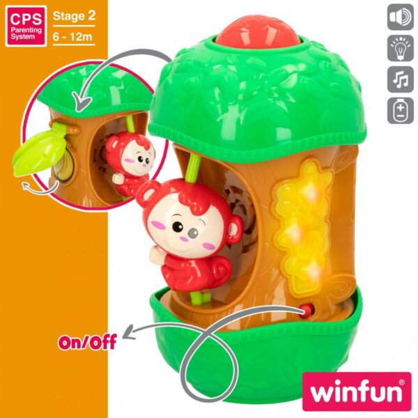 Interactive Toy for Babies Winfun Monkey 11,5 x 20,5 x 11,5 cm (6 Units) - Image 2