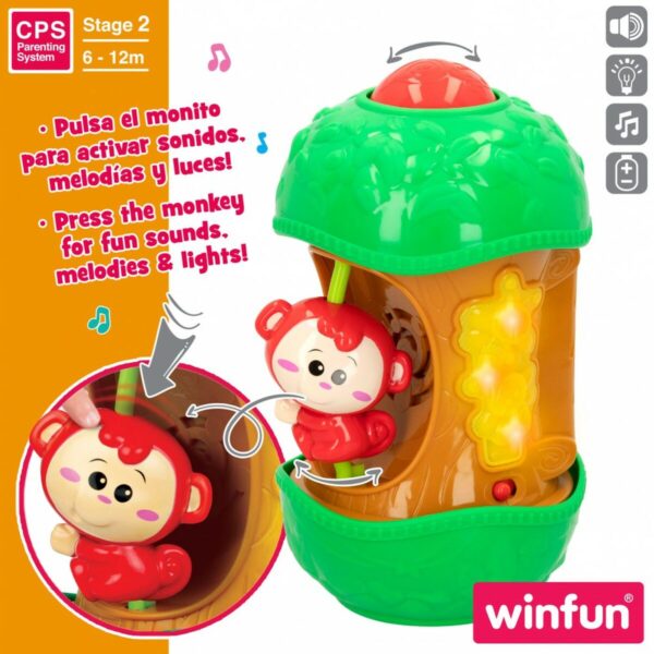 Interactive Toy for Babies Winfun Monkey 11,5 x 20,5 x 11,5 cm (6 Units) - Image 3