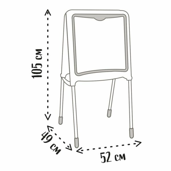 Double-sided Slate Smoby Foldable 80 Pieces 105 x 49 x 52 cm - Image 3