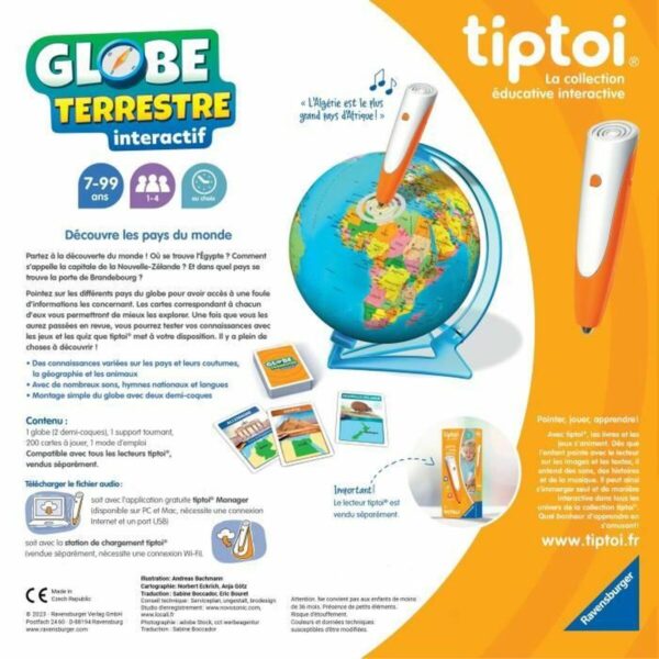 Interactive Earth Globe Ravensburger (FR) Plastic - Image 5