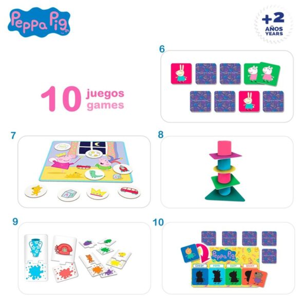 Educational Game Peppa Pig Edu Games Collection 24,5 x 0,2 x 24,5 cm (6 Units) 10-in-1 - Image 4