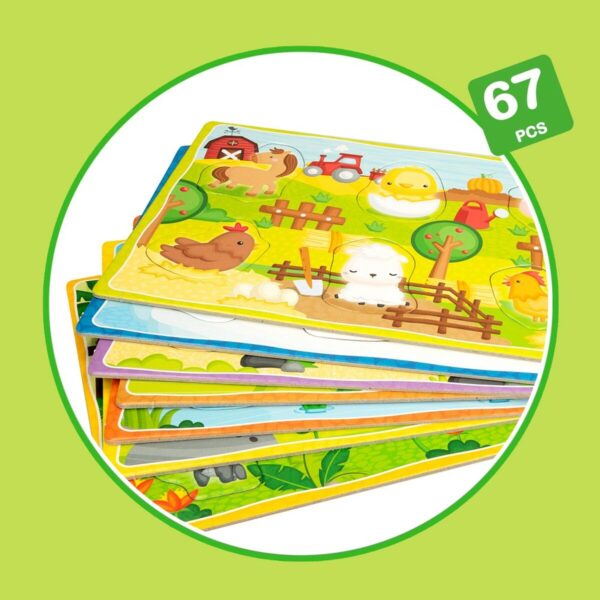 Educational Game Lisciani 26 x 6 x 26 cm animals Montessori method 67 Pieces 6 Units - Image 3
