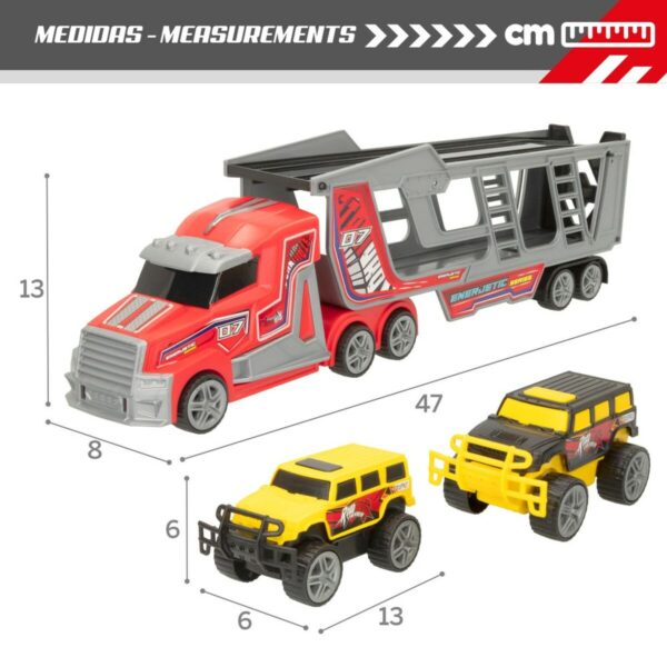 Vehicle Carrier Truck Colorbaby 47 x 13 x 8 cm (4 Units) 3 Pieces Friction - Image 7