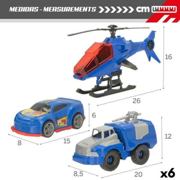 Set of cars Colorbaby 20 x 12 x 8,5 cm 6 Units 3 Pieces Police Officer - Image 2
