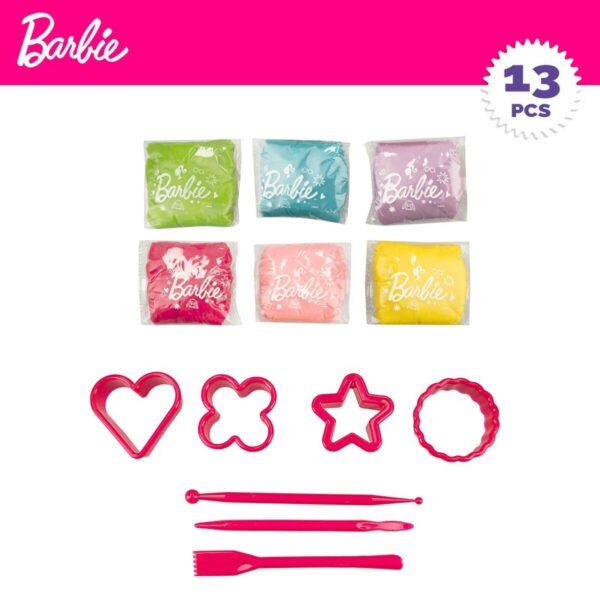 Creative Modelling Clay Game Barbie Fashion Rucksack 14 Pieces 600 g - Image 2