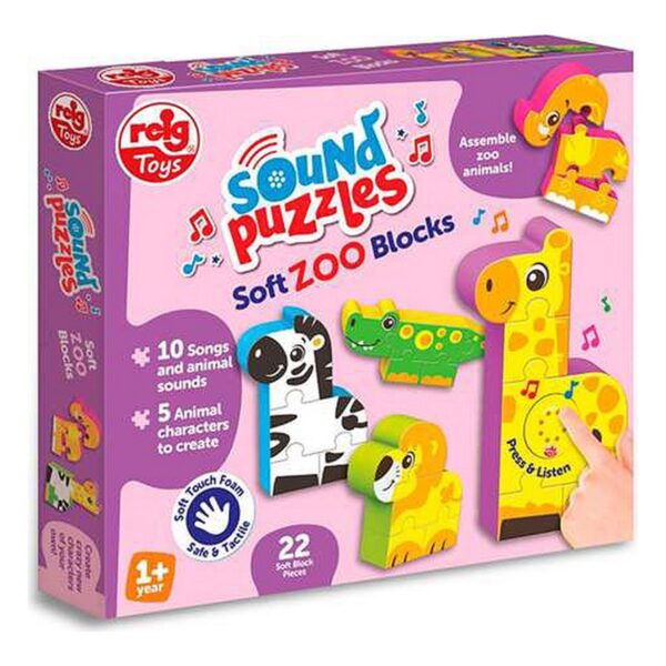 Child's Puzzle Reig Zoo Blocks 22 Pieces - Image 2