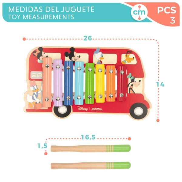 Xylophone Disney Wood Plastic 26 x 2,2 x 15 cm (6 Units) - Image 6
