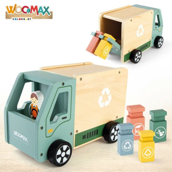 Garbage Truck Woomax Toy 8 Pieces 24 x 15 x 13,5 cm (4 Units) - Image 3