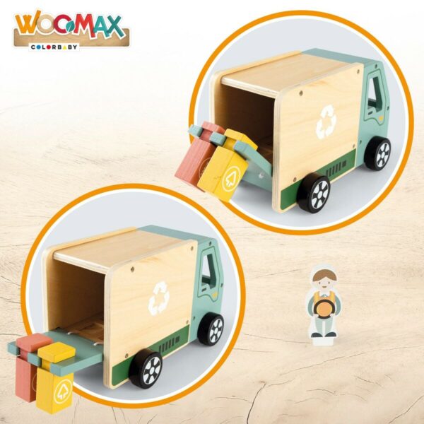 Garbage Truck Woomax Toy 8 Pieces 24 x 15 x 13,5 cm (4 Units) - Image 4