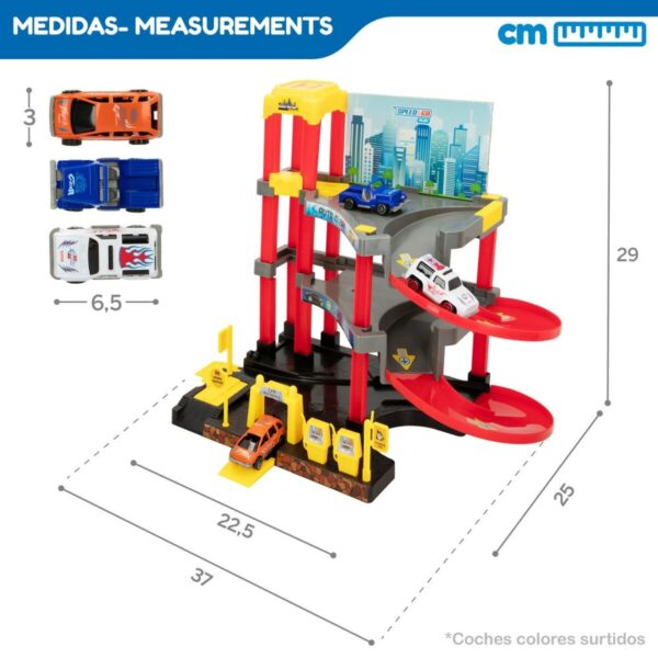 Car park with Cars Speed & Go 37 x 29 x 25 cm (4 Units) - Image 7