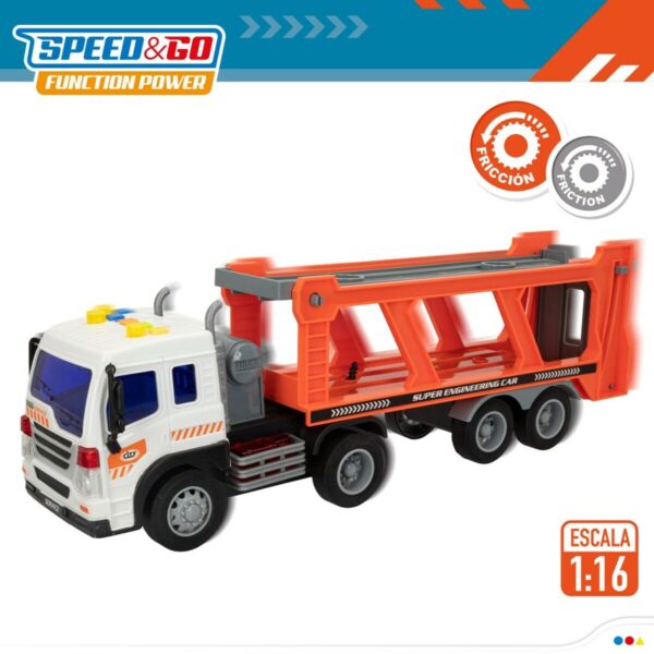 Truck Carrier and Friction Cars Speed & Go 37,5 x 12,5 x 10 cm (2 Units) - Image 3