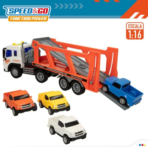 Truck Carrier and Friction Cars Speed & Go 37,5 x 12,5 x 10 cm (2 Units) - Image 5