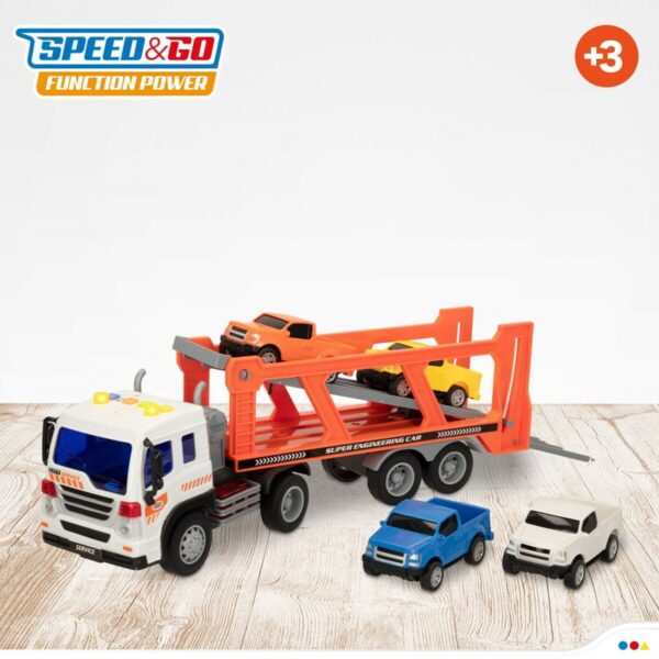 Truck Carrier and Friction Cars Speed & Go 37,5 x 12,5 x 10 cm (2 Units) - Image 6