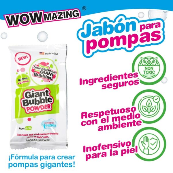 Soap bubble liquid WOWmazing 6,3 x 11,5 x 1,5 cm (24 Units) - Image 3