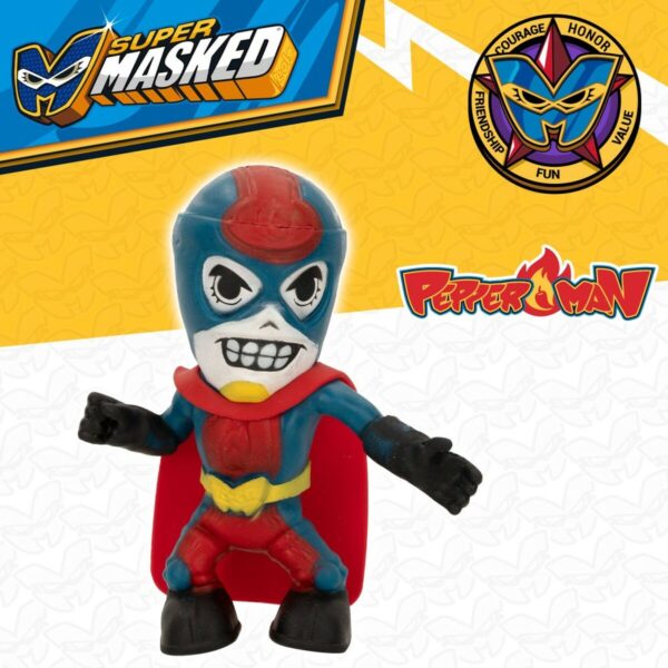 Action Figure Eolo Super Masked Pepper Man 14 x 15,5 x 5,5 cm Elastic (12 Units) - Image 2