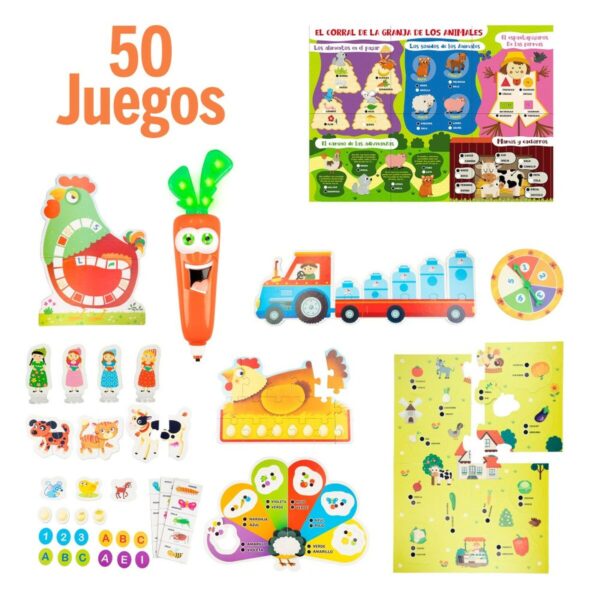 Educational Game Lisciani Carotina Baby 50 Juegos Electric 4,5 x 14,5 x 3,5 cm (6 Units) - Image 2