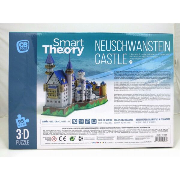 3D Puzzle Colorbaby New Swan Castle 95 Pieces 43,5 x 33 x 18,5 cm (6 Units) - Image 8