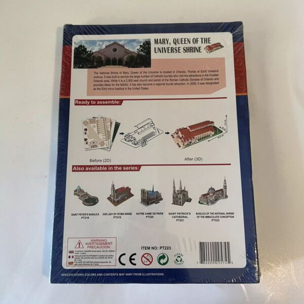 3D Puzzle CubicFun MARY QUEEN OF THE UNIVERSE SHRINE Multicolour 54 Pieces - Image 3