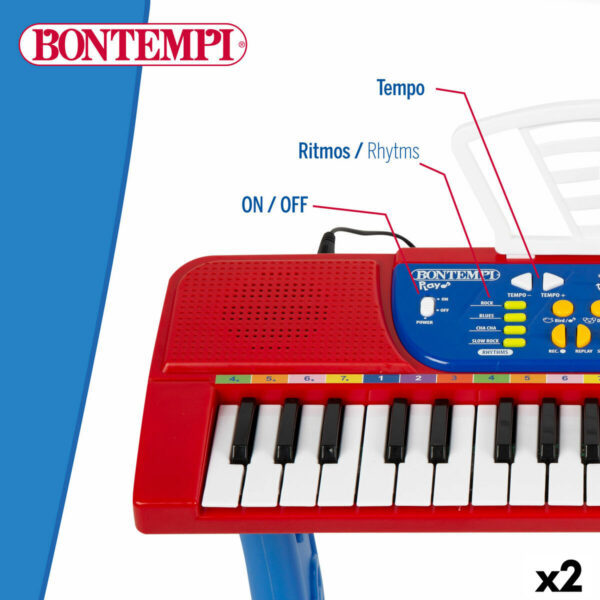 37-Key Keyboard Bontempi 43 x 56 x 23 cm (2 Units) - Image 2